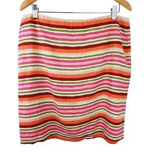 Talbots Multi Color Striped Pencil Skirt SIZE 8